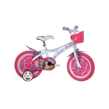 Dino Barbie rózsaszín-fehér kerékpár 14-es méretben gyermek kerékpár