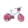 Dino Barbie rózsaszín-fehér kerékpár 16-os méretben