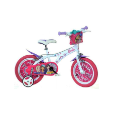Dino Barbie rózsaszín-fehér kerékpár 16-os méretben gyermek kerékpár