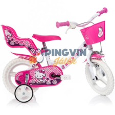 Dino Bikes Hello Kitty rózsaszín-fehér kerékpár 12-es méretben gyermek kerékpár