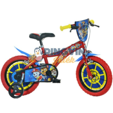 Dino Bikes Mancs őrjárat piros-kék kerékpár 14-es méretben gyermek kerékpár