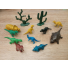  Dínó,dinoszaurusz műanyag figurák, tortadísz 12 db-os