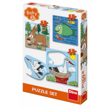Dino első puzzle állatok 3 az 1-ben puzzle, kirakós