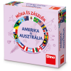 Dino Móka és zászlók - Amerika és Ausztrália társasjáték  Ajánlott 10-99 éves korig unisex (12609)