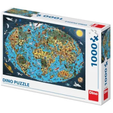  Dino Puzzle 1000 db - Világtérkép puzzle, kirakós