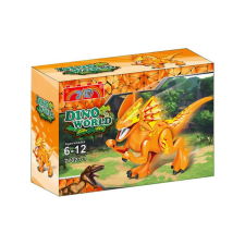 Dino World dinoszaurusz építőjáték - Sárga dilophosaurus barkácsolás, építés