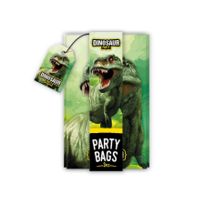  Dínós ajándéktasak, 21,5x13 cm, 3 db ajándéktasak