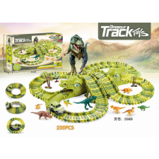  Dinoszaurusz autópálya 200 darabos készlet kisautóval autópálya és játékautó