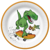 Dinoszaurusz Dinoszaurusz Crazy papírtányér 8 db-os 22,7 cm