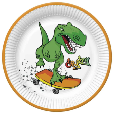 Dinoszaurusz Dinoszaurusz Crazy papírtányér 8 db-os 22,7 cm party kellék