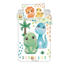 Dinoszaurusz Friends gyerek ágyneműhuzat 100×135cm, 40×60 cm lakástextília