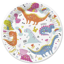 Dinoszaurusz Funny papírtányér 8 db-os 18 cm party kellék