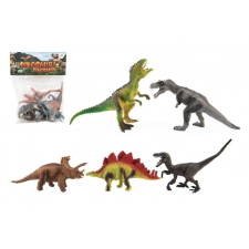 Dinoszaurusz műanyag figura 15-18 cm, 5 db csomagban játékfigura