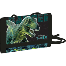  Dinoszaurusz pénztárca, 10x14cm, T-REX, zöld-fekete pénztárca