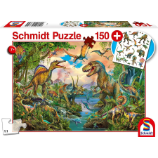Dinoszauruszok Puzzle 150 darabos + Ajándék Tetoválások puzzle, kirakós