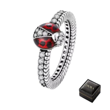 Diora Ring, Katicabogár modell Sparkling Stones, 8-as méret gyűrű
