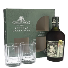  Diplomatico Reserva Exclusiva 0,7 40% dd. + 2 pohár rum