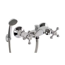 Diplon króm fali kétkaros kerámiabetétes kádtöltő csaptelep zuhanyszettel ST03161 csaptelep