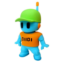 DIRAMIX Monsterflex: Stumble Guys 2. széria nyújtható figura - Robot Guy játékfigura