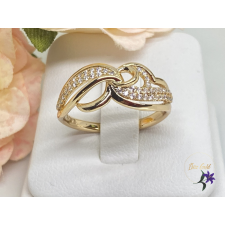  Dirina gold különleges formájú antiallergén gyűrű apró kövekkel 18K gyűrű