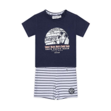 DIRKJE 2 részes szett Nyak 86 Navy+Fehér+Stripe babaruha szett