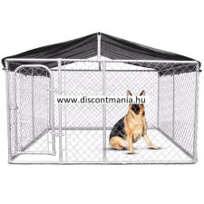  DISCONTMANIA KUTYAKENNEL 4X4X2,3M 16M2 TETŐVEL szállítóbox, fekhely kutyáknak