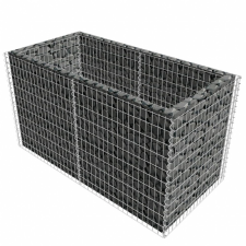 Discontmania VID Acél gabion virágtartó 180x90x100 cm ezüst kerti dekoráció