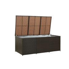 Discontmania VID barna kerti polyrattan tárolóláda 180 x 90 x 75 cm kerti tárolás