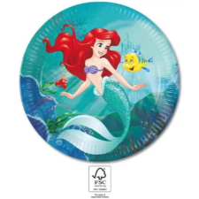 Disney Ariel Curious, Disney Hercegnők papírtányér 8 DARABOS, 23 cm FSC party kellék