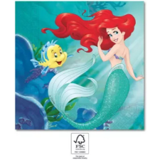 Disney Ariel Curious, Disney Hercegnők szalvéta 20 DARABOS, 33x33 cm FSC party kellék