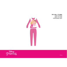 Disney Disney Hercegnők vékony pamut gyerek pizsama - jersey pizsama - sötétrózsaszín - 104