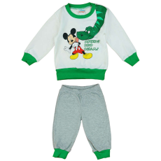 Disney fiú Pizsama - Mickey #zöld-fehér - 110-es méret
