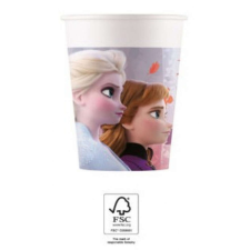 Disney Frozen II Leaf, Jégvarázs papír pohár 8 db-os 200 ml FSC party kellék
