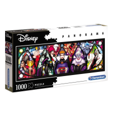 Disney Gonoszok Stained Glass 1000 db-os panorama puzzle Clementoni puzzle, kirakós