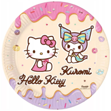 Disney Hello Kitty Kuromi papírtányér 8 db-os 23 cm FSC Nr2 party kellék