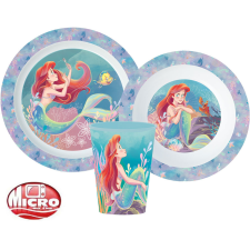 Disney Hercegnők Ariel étkészlet, micro műanyag szett babaétkészlet