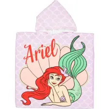  Disney Hercegnők Ariel strand törölköző poncsó 60x120 cm (Fast Dry) babatörülköző, kifogó