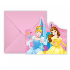 Disney Hercegnők Disney Princess Live your Story, Hercegnők Party meghívó 6 db-os FSC party kellék