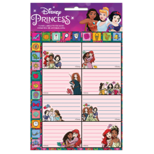 Disney Hercegnők füzetcímke matricával 16 darabos füzetcímke