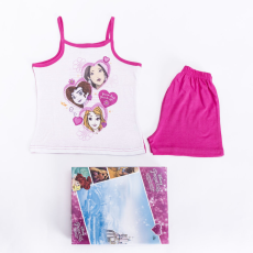 Disney Hercegnők kislány pamut pizsama - ujjatlan pizsama - nyári együttes - pink - 122
