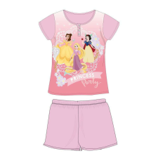 Disney Hercegnők nyári rövid ujjú gyerek pizsama - pamut jersey pizsama - világosrózsaszín - 116 gyerek hálóing, pizsama