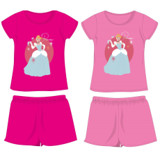  Disney Hercegnők pamut nyári együttes - póló-rövidnadrág szett - rózsaszín - 110