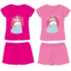  Disney Hercegnők pamut nyári együttes - póló-rövidnadrág szett - rózsaszín - 116
