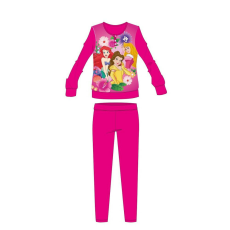 Disney Hercegnők téli vastag gyerek pizsama - pamut flanel pizsama - pink - 104
