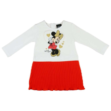 Disney hosszú ujjú Kislány ruha - Minnie Mouse #fehér-piros - 74-es méret lányka ruha