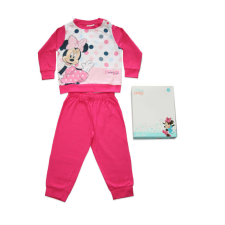 Disney Hosszú vékony pamut baba pizsama - pöttyös Minnie egér - Jersey - pink - 98 gyerek hálóing, pizsama