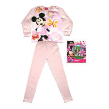Disney Hosszú vékony pamut gyerek pizsama - Minnie egér pillangókkal - Jersey - világosrózsaszín - 134 gyerek hálóing, pizsama