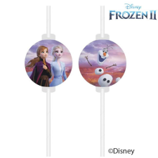Disney Jégvarázs Disney Frozen II Leaf, Jégvarázs papír szívószál, 4 db-os szett party kellék