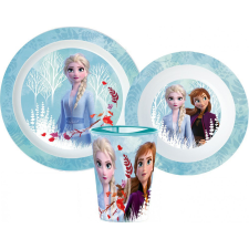 Disney Jégvarázs étkészlet, micro műanyag szett, pohárral 260 ml babaétkészlet