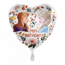 Disney Jégvarázs Floral Happy Birthday fólia lufi 43 cm party kellék